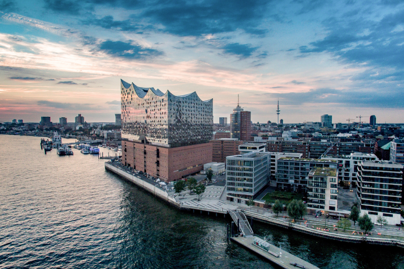Bild von der Hamburger Skyline